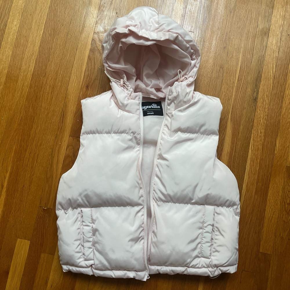 Baby Pink Hooded Vest